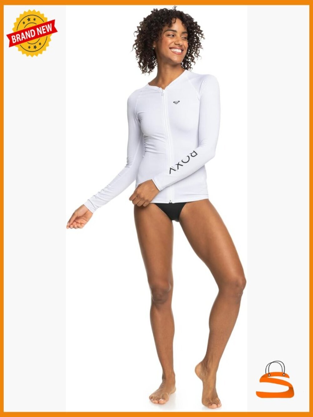 UPF 50+ Full Zip Rashguard Long Sleeve Quick Dry Swim Top